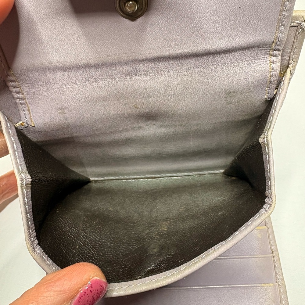Gucci Lavender Cream GG Canvas Compact Wallet w/ Box Authentic PROJECT - Picture 11 of 14